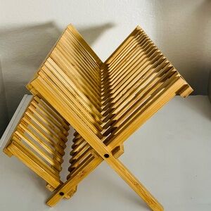 Bamboo Folding Dish Rack